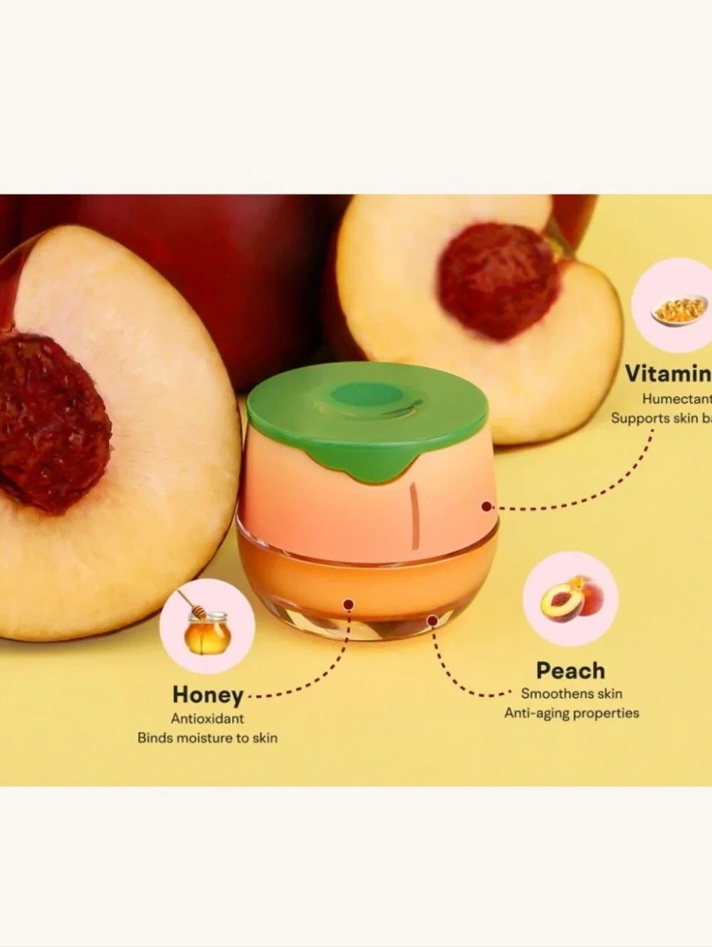 Bee Balm Lip Balm in Peach